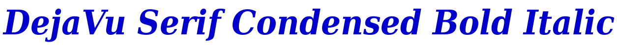 DejaVu Serif Condensed Bold Italic フォント